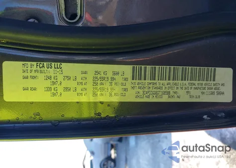 2016 Dodge Journey Crossroad Plus z USA, uszkodzony, nr VIN 3C4PDDGG6GT168588